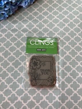 Hero Arts Thank You Rubber Floral Cling Stamp